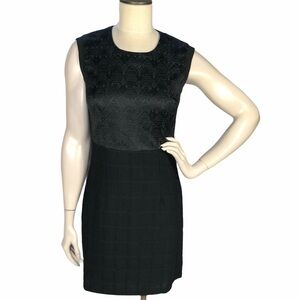 Grifflin Paris Black Jacquard Sheath Dress Medium M